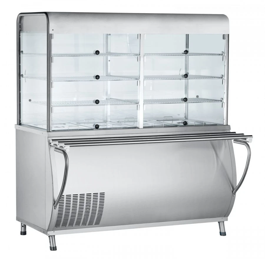 High-Temperature Refrigerated Display Counter with Neutral Cabinet PVV(N)-70M-C-NSh