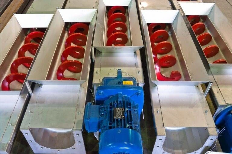 Screw Conveyor with Electric Drive for Waste Transport