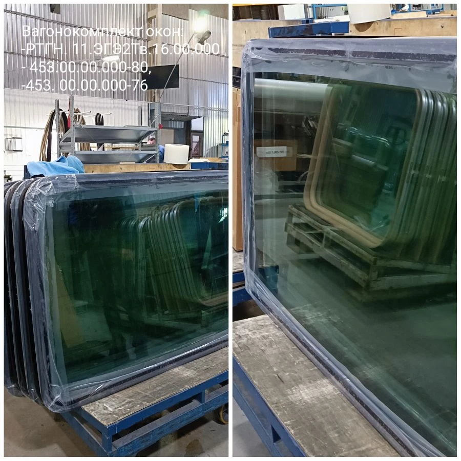 Aluminum-Plastic Window Set for Train Cars Model 62-4498, 62-4499
