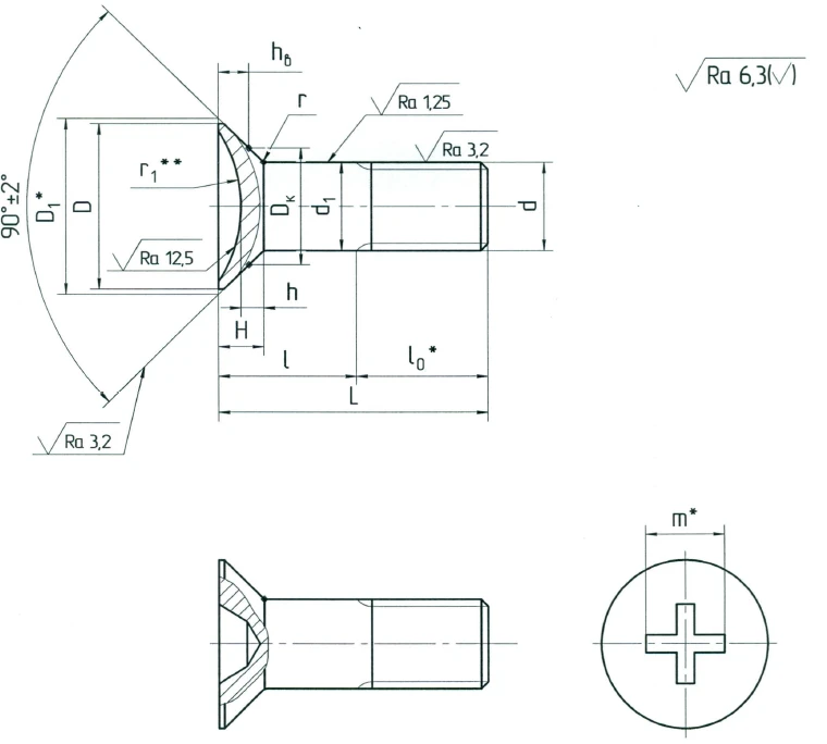 Countersunk Bolts OСТ 1 31180-80