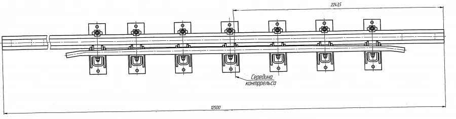 Cross Rail with Counter Rail for Switches Project N02.001.6000.00-09