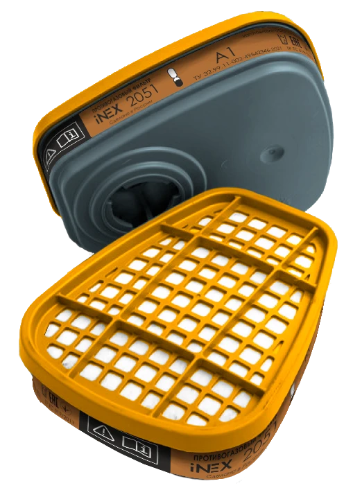 iNEX Gas Mask Filter Model 2051 A1 Class for Respiratory Protection