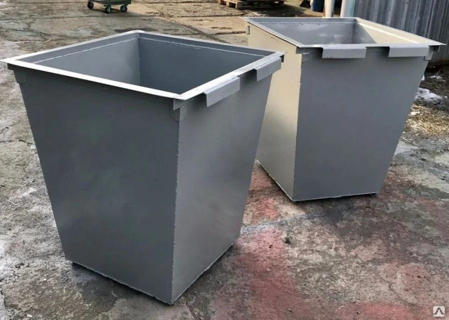 Metal Container for Solid Municipal Waste Collection