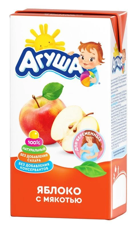 Enriched Apple Juice with Pulp for Pregnant Women "Agusha" 0.5L