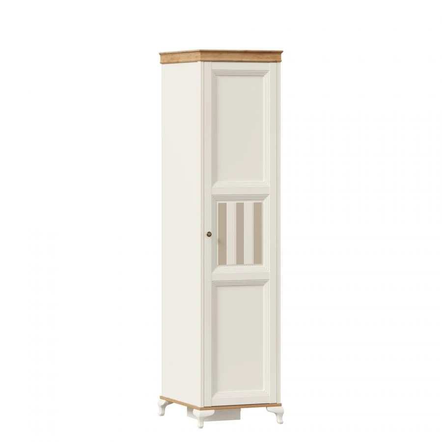 Villaggio LD.680070.000 Single Door Wardrobe (Alabaster/Golden Oak)