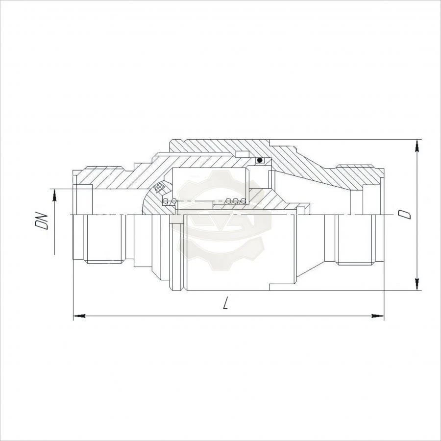 Flanged Non-Return Valve DN 50 PN 2.5 MPa (25 kgf/cm²) ITSHL.494315.003