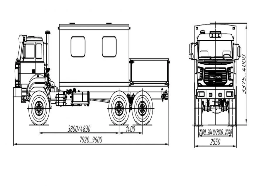 Special Cargo-Passenger Vehicle on Ural 4320 Chassis, Model 677512