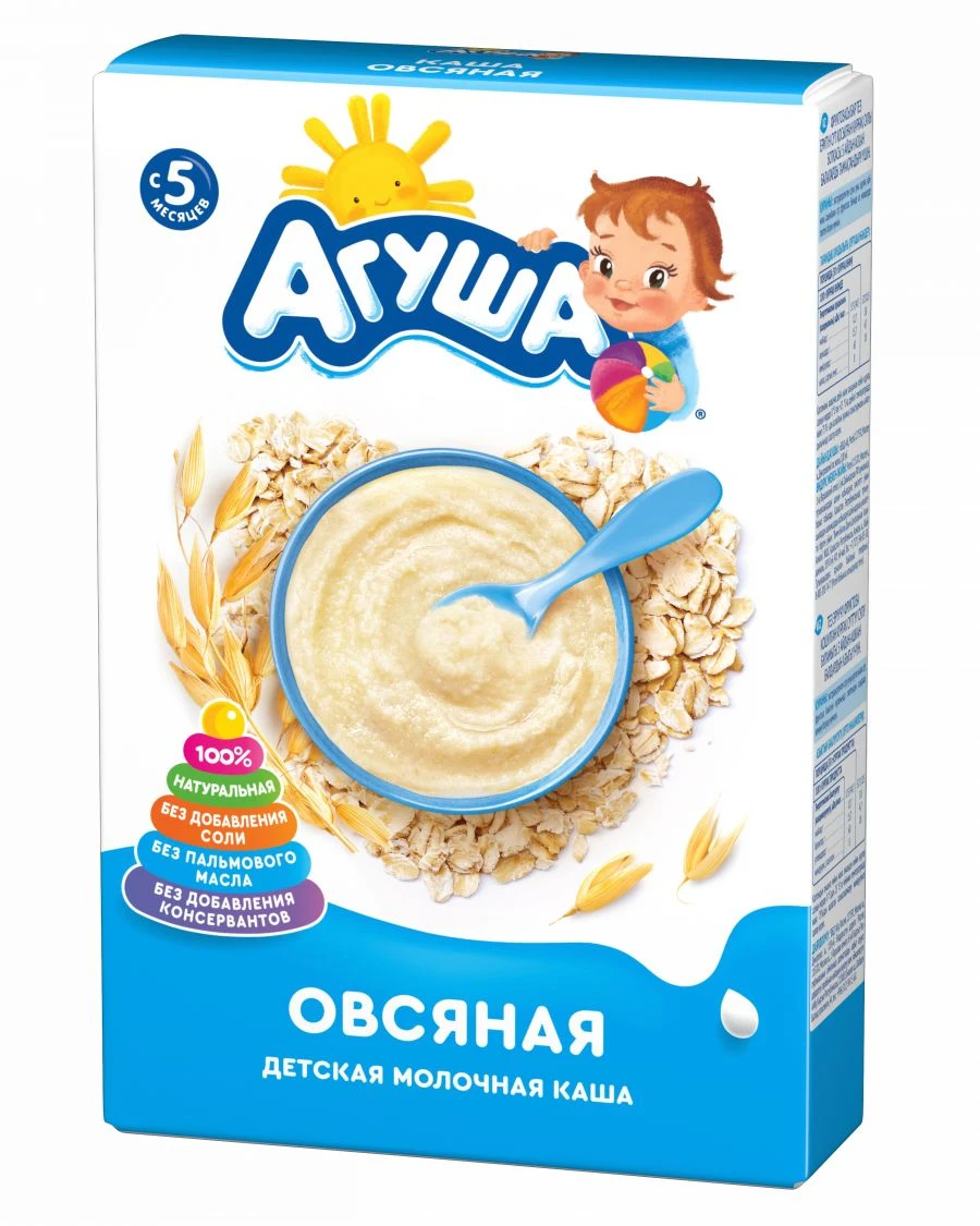 Instant Milk Oatmeal Cereal "Agusha", 200g