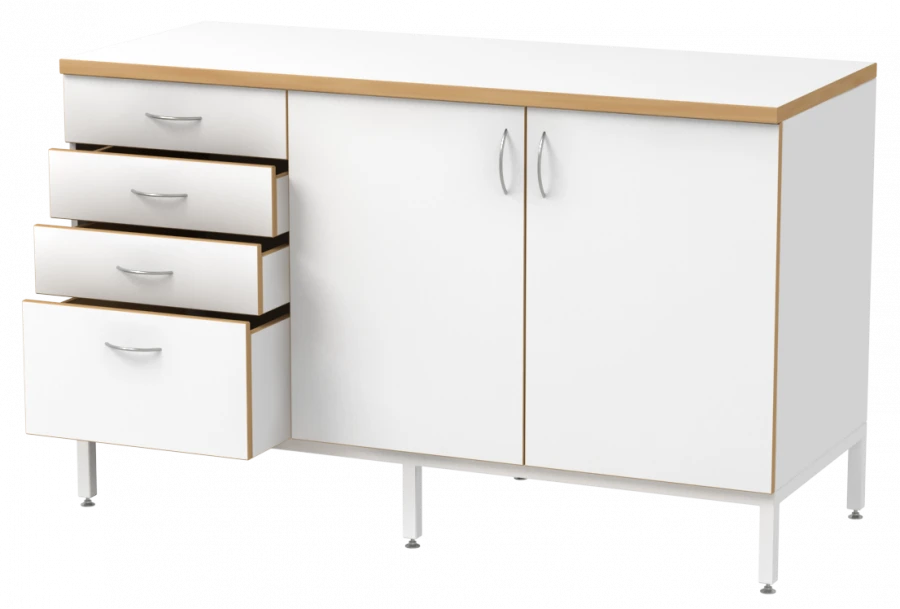 Standard Folding Table 1500 with 4 Drawers and 2 Doors