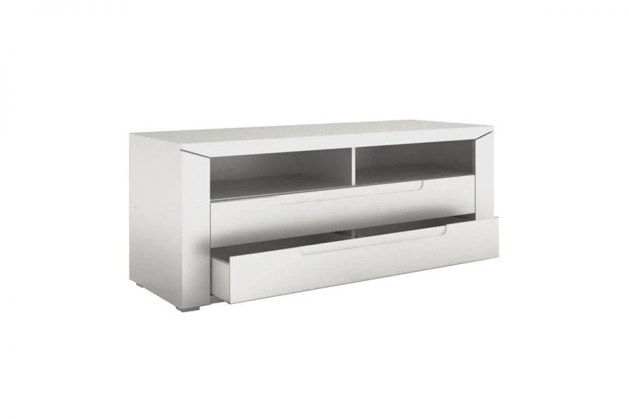 TV Stand 1400 in Glossy White - TYP 06 Model