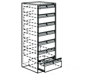 Metal Filing Cabinet for Office Organization TV-MShK-1.5.01-01