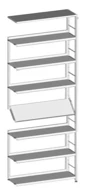 Single-Sided Metal Shelf 880x300x2352 mm