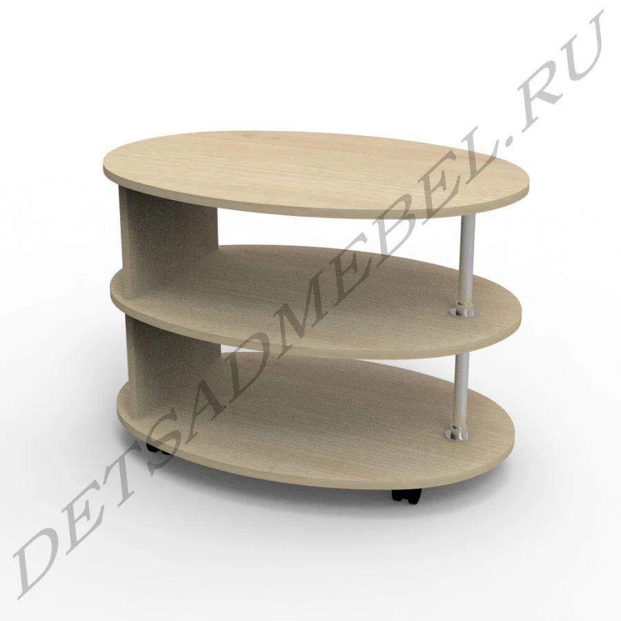 Coffee Table M4.2 with Shelf and Wheels