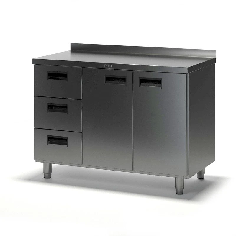 Stainless Steel Food Preparation Table SKDZ-2 with Doors and Drawers
