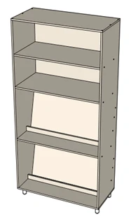 Library Shelving Unit - Customizable Design