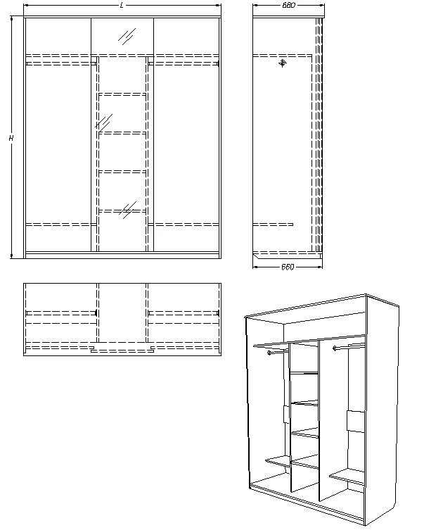 Clothing Storage Cabinet Series 482.4