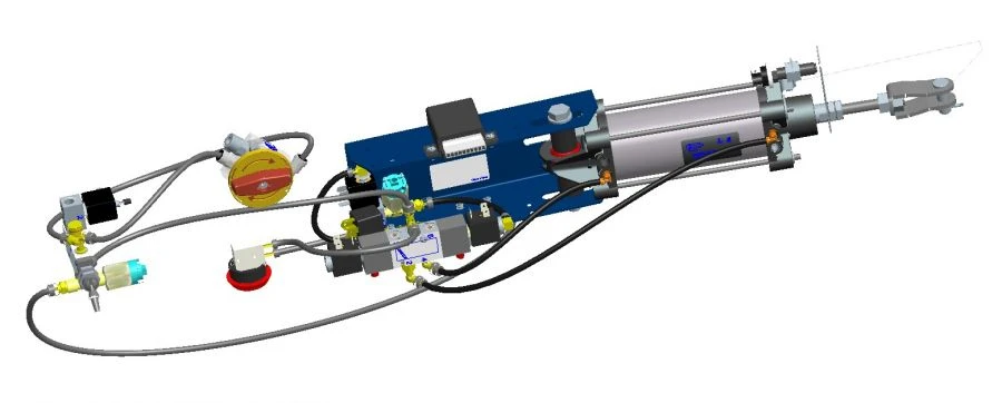 Pneumatic Actuator for Vehicle Doors 40N1R63/116T1B055
