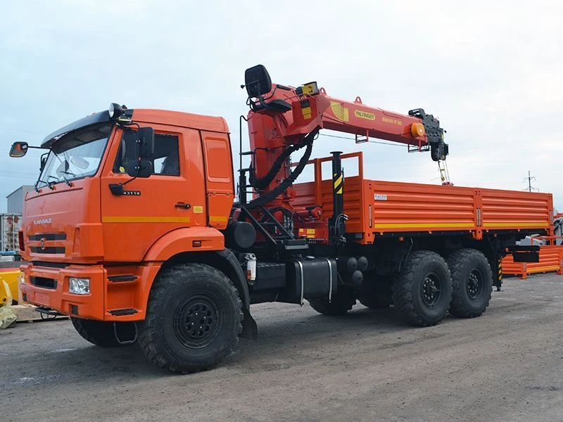 Cargo Platform Vehicle 4388С2-10 with Crane Based on KAMAZ 43118