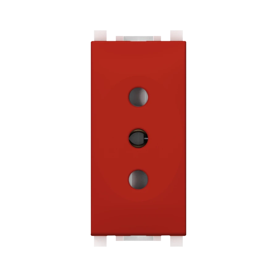 CADUCEUS ALING Experience Hidden Socket Without Grounding 10A, 250V, Red, Model 74121.4