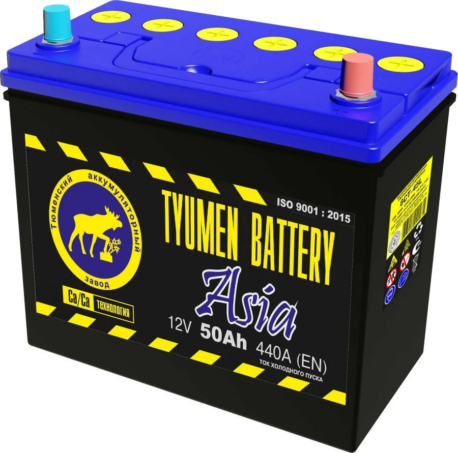 Lead Acid Starter Battery TYUMEN BATTERY 6СТ-50L ASIA