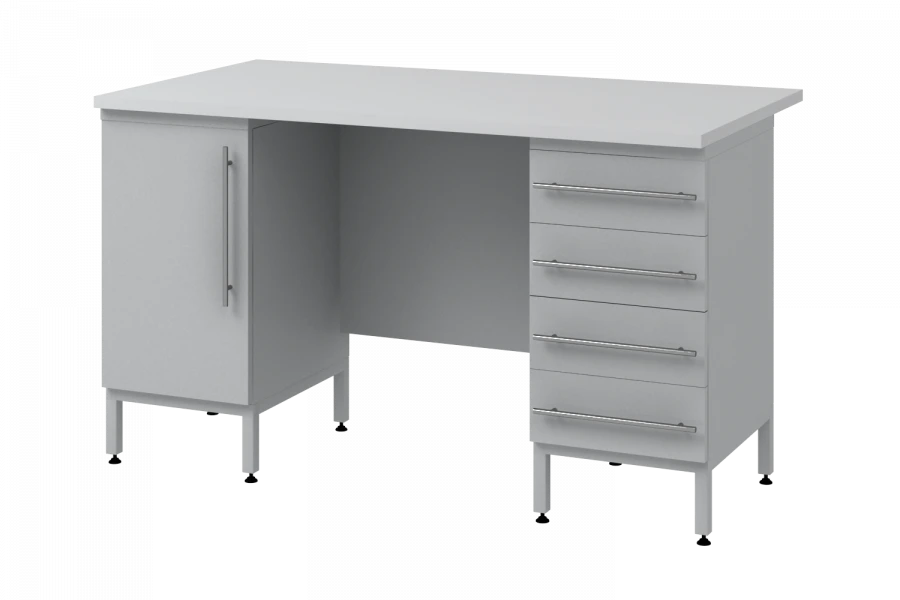 High Wall-Mounted Table with Support Columns SPT