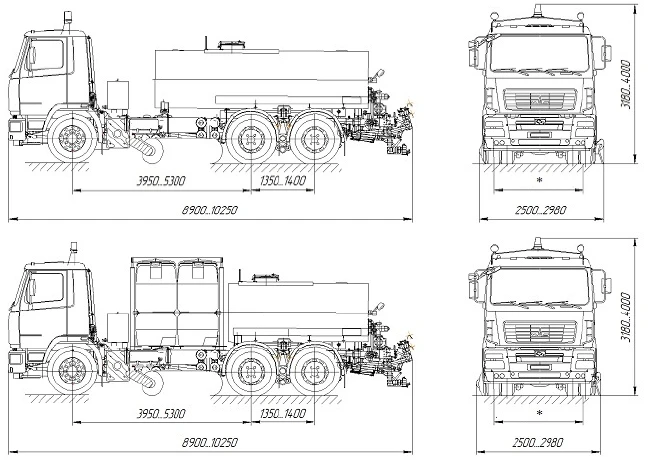 Asphalt Sprayer AGS-6312 on MAZ 63122J Chassis
