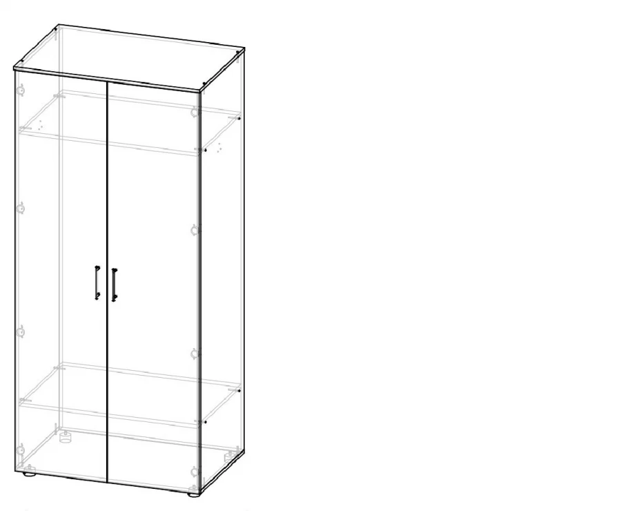 Wardrobe for Outerwear Storage, Model SHK 2 PN