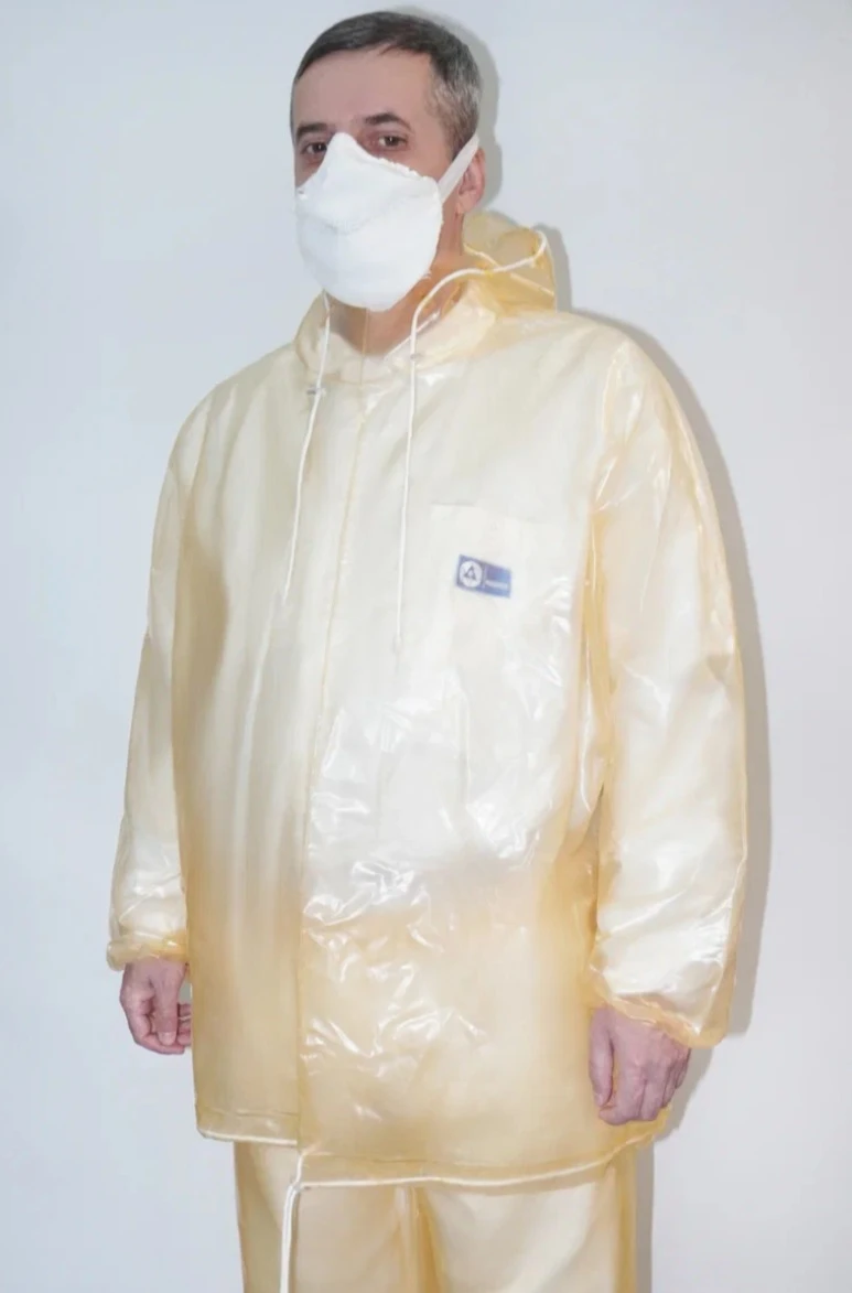 Decontaminable Special Protective Clothing PVC Material
