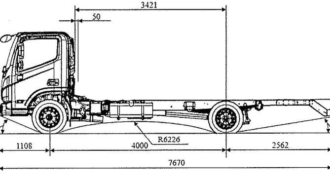 2-Axle Chassis for Truck with Diesel Engine, C4ARF2