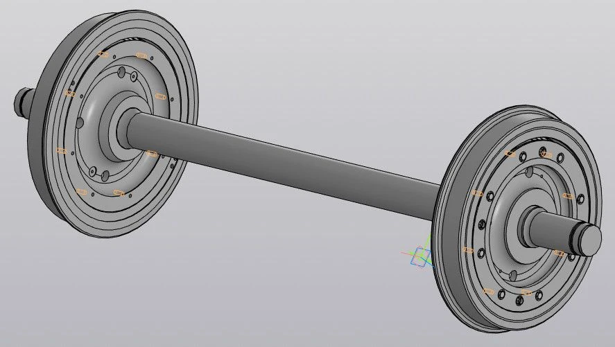 VGP Wheel Pair 74.15.20.000 SB with Rubber-Coated Wheels