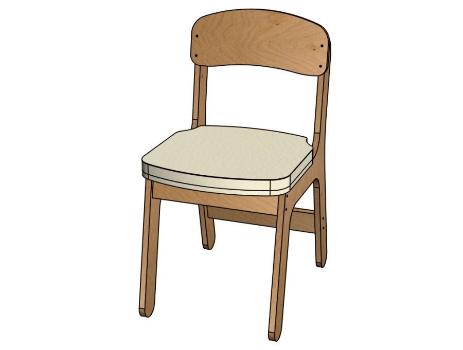 Classic Chair for Preschool Play - Semi-Soft Seat Model StD15