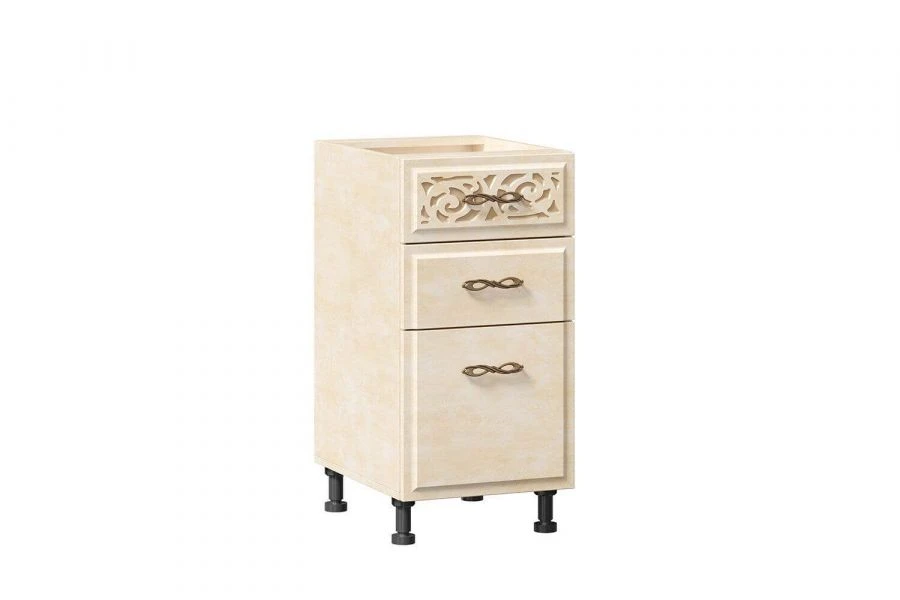 Alexandria LD.249130.000 Facade with 3 Drawers 400 (Leather Lento)