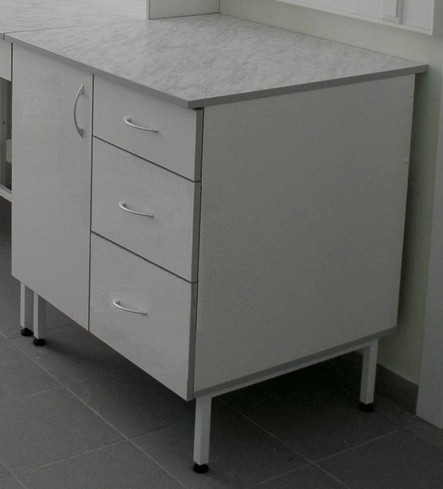 Two-Section Side Cabinet with Door and Drawers