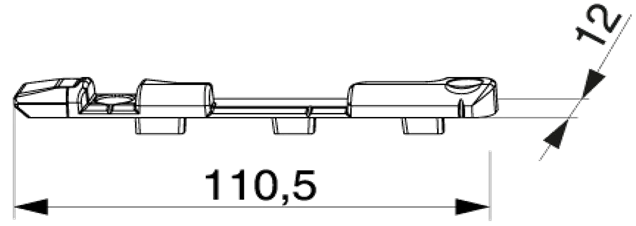 Right-Hand Pivot Locking Strip for Window Hardware VEKA
