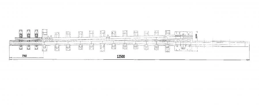 Curved Frame Rail with Direct Spike T. R65 Project LPTP.668.342.001-07