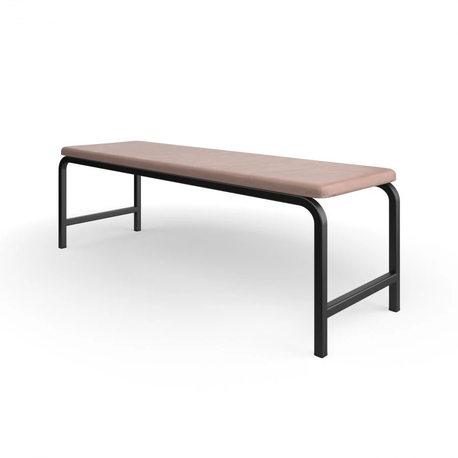 Soft 3-Seater Bench with Metal Frame