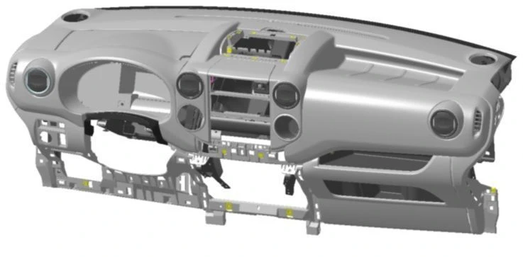 Complete Instrument Panel for Vehicles, Model 96 738 645 ZM