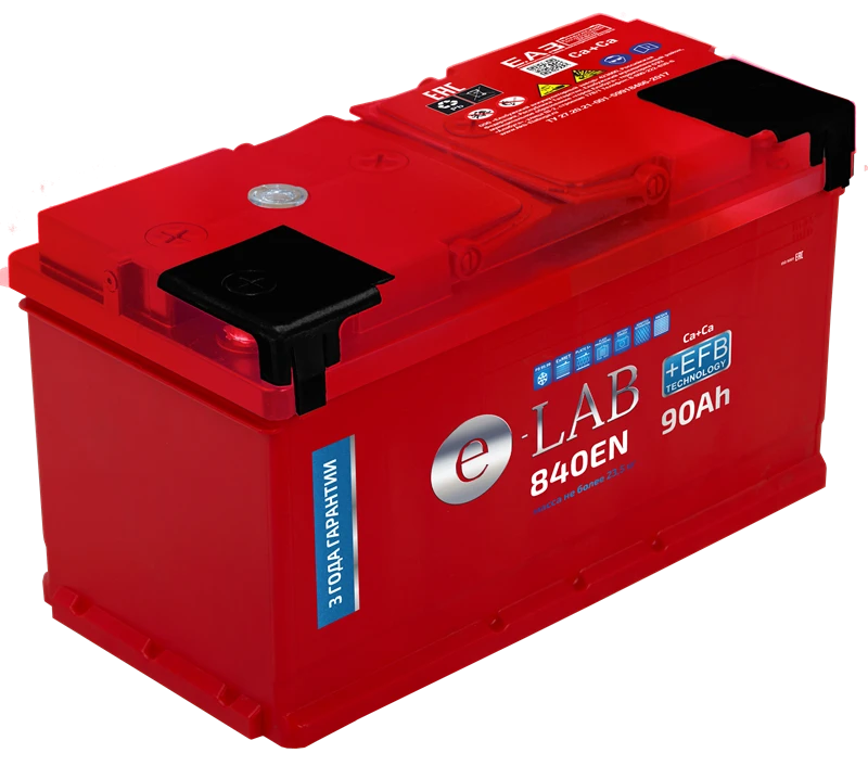 Lead Acid Battery for Starting Internal Combustion Engines 6ST-90 "ELAB + EFB