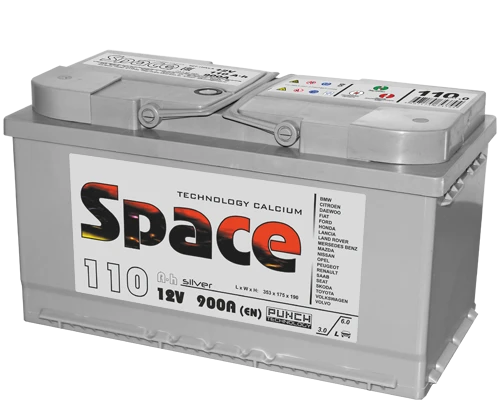 Lead-Acid Starter Battery for Internal Combustion Engines 12V 110Ah Space