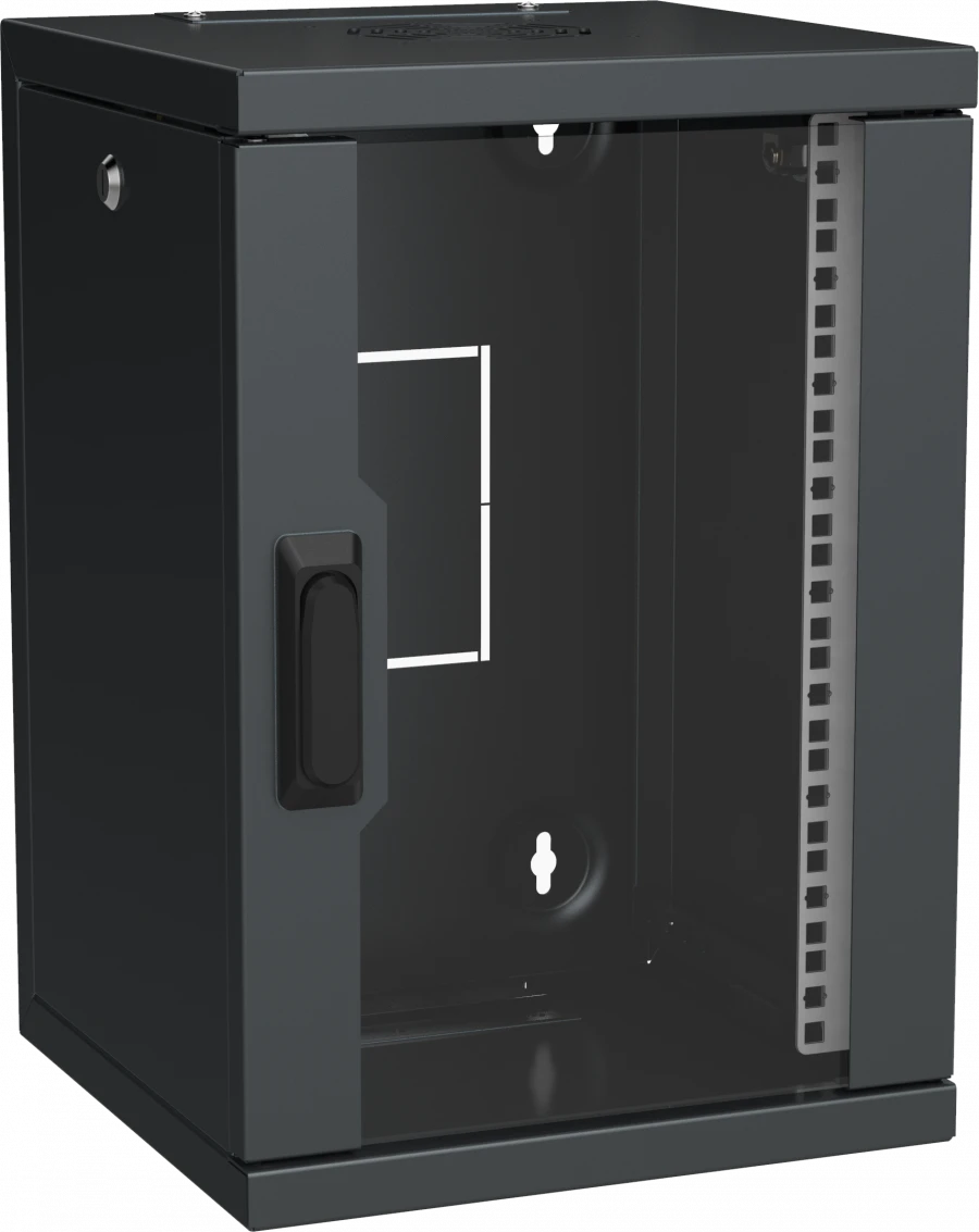 ITK LINEA WS Wall Cabinet 10" 9U 320x310mm with Black Glass Door