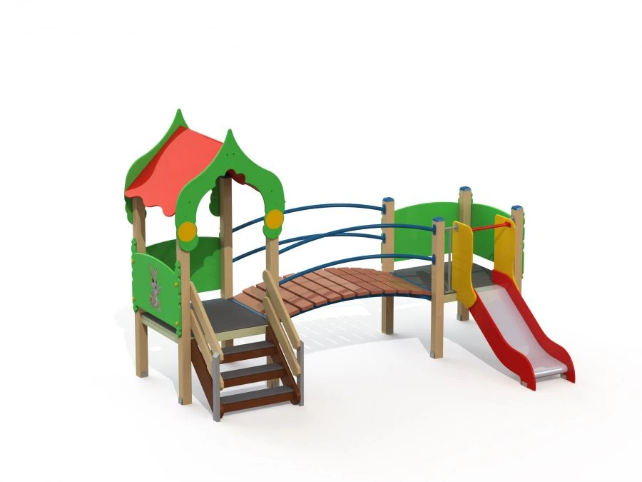 Children's Play Complex with Towers and Bridge, Model DIC 2.094