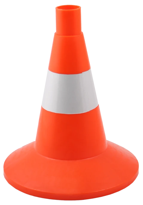 320mm Flexible Signal Cone with 1 White Reflective Stripe - KS-1.6