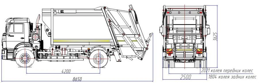 Rear Loading Garbage Truck MK-4544-G6