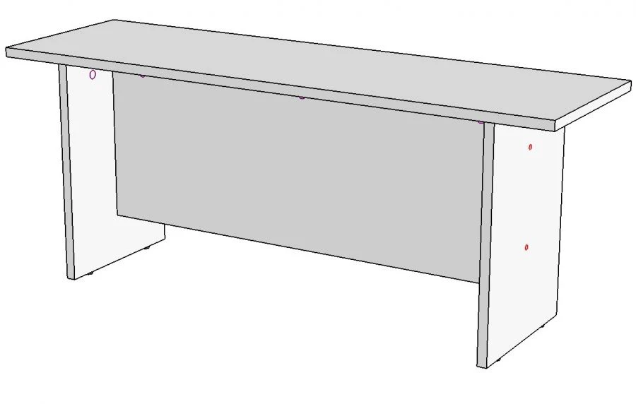 1000x300x400 mm Bench with 16mm MDF and PVC Edging