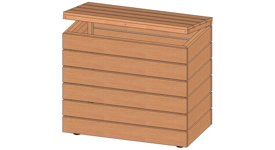 Kitchen Storage Chest L-1 for Utensils and Food