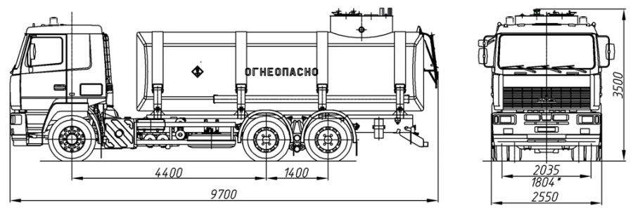 Fuel Dispensing Truck ATZ 4680G5-11 on MAZ 6501C5 Chassis