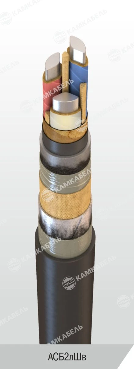 High Voltage Power Cable with Aluminum Conductors 6/10 kV