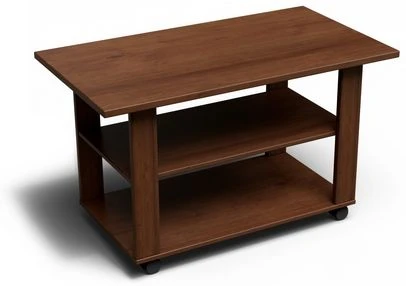 Perspective Coffee Table with Horizontal Shelves