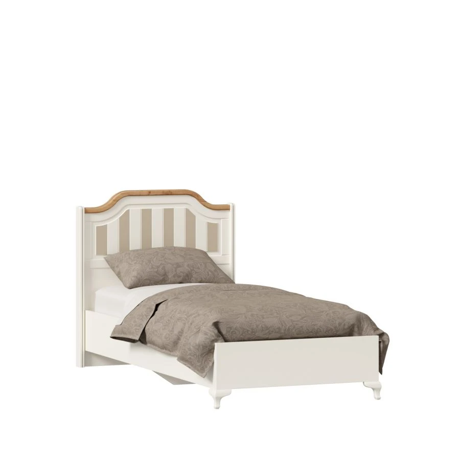 Villaggio Bed 900x2000 (Alabaster/Golden Oak)