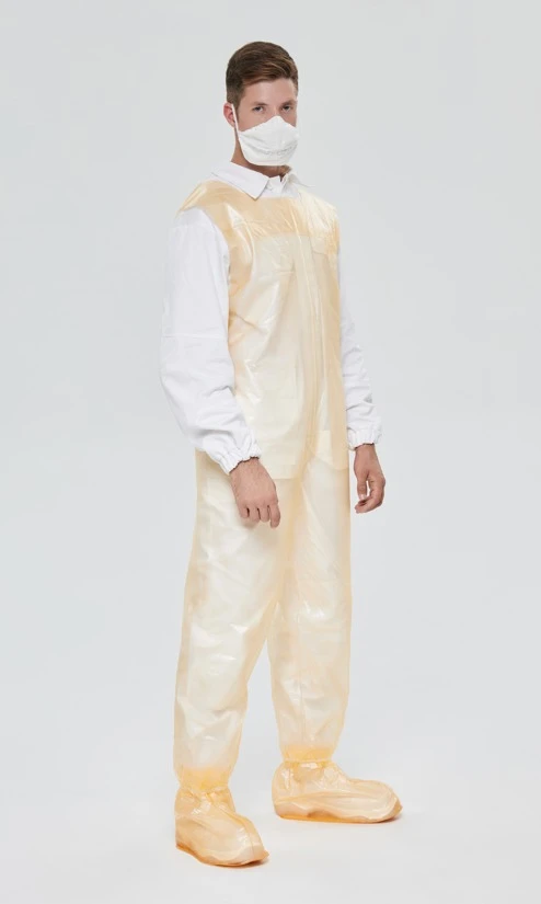 Decontaminable Special Protective Clothing PVC Material